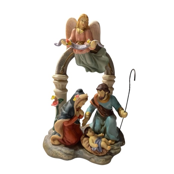 Vtg AVON Holy Family Christmas Figurine Holiday Treasures Nativity 2002 Gloria - Picture 7 of 9